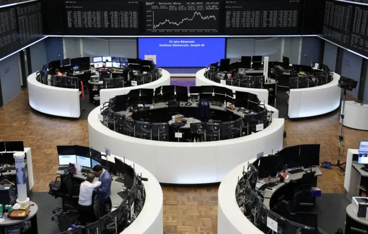 European shares fall on real estate drag, UK stocks slide after CPI data