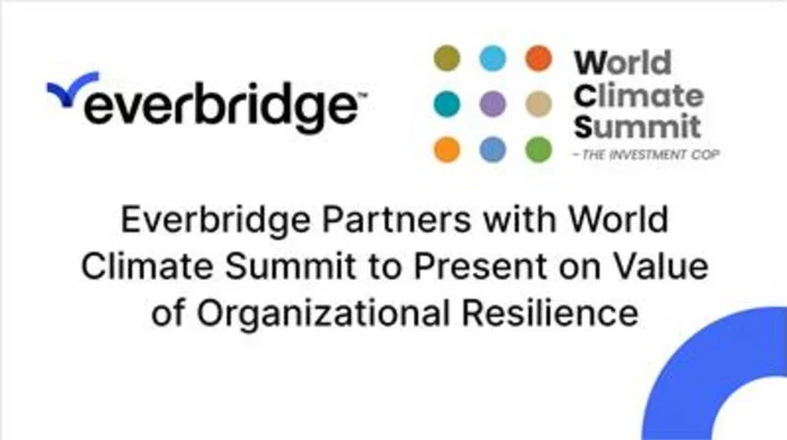 Everbridge Partners with COP28 World Climate Summit to Present on Value of Building Organizational Resilience in the Face of Growing Climate Risk