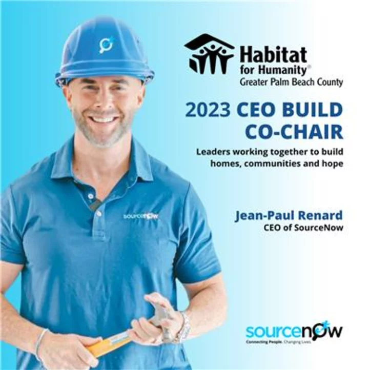 SourceNow CEO Jean-Paul Renard to Co-Chair Habitat for Humanity's Annual CEO Build, Demonstrating Lifelong Commitment to Service